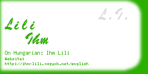 lili ihm business card